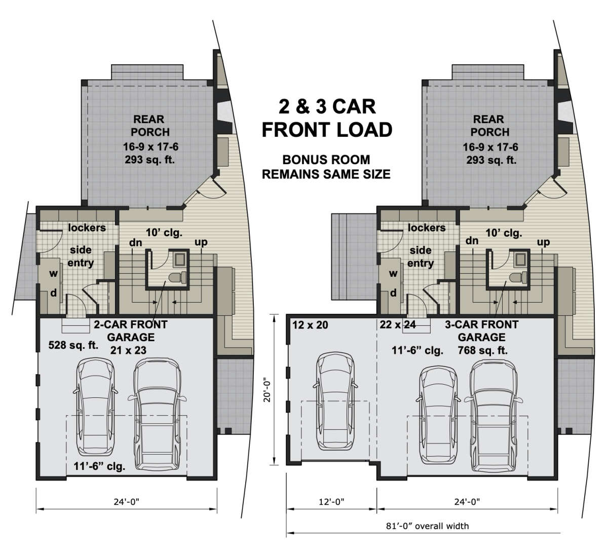 Alternate Garage Options for House Plan #098-00325