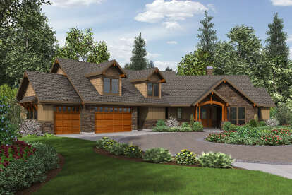 Craftsman House Plan #2559-00843 Elevation Photo