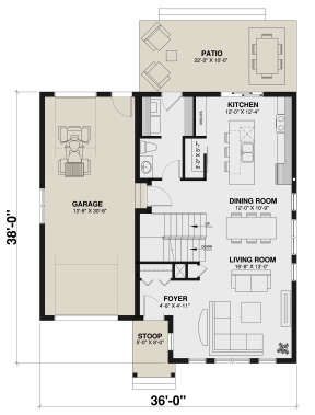 Main Floor  for House Plan #034-01276