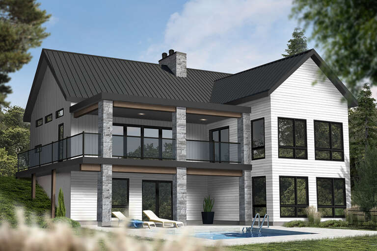 House Plan House Plan #24769 Rear Elevation 