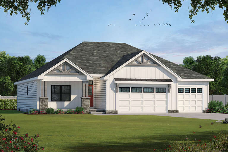 Craftsman House Plan #402-01659 Elevation Photo