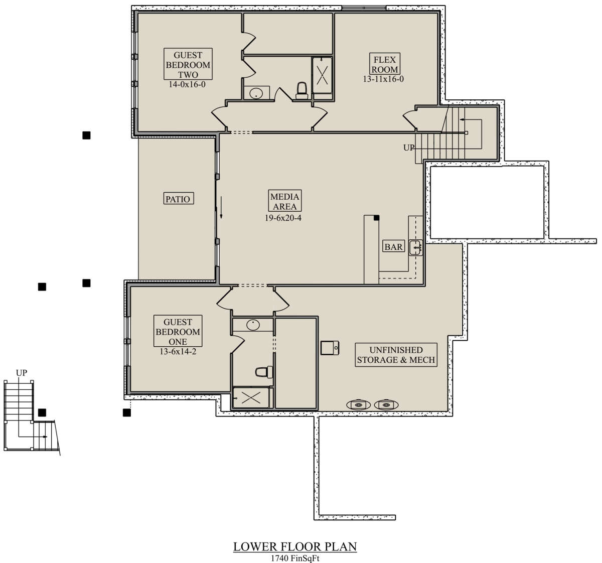 Basement for House Plan #5631-00131