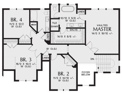 Second Floor for House Plan #2559-00844