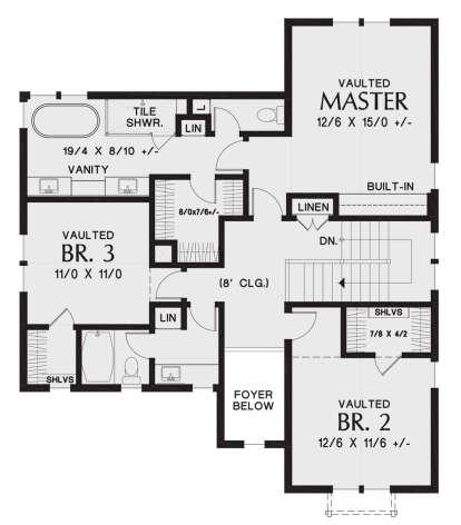 Second Floor for House Plan #2559-00845