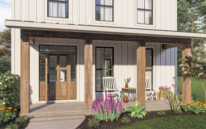 Modern Farmhouse House Plan #2559-00849 Elevation Photo