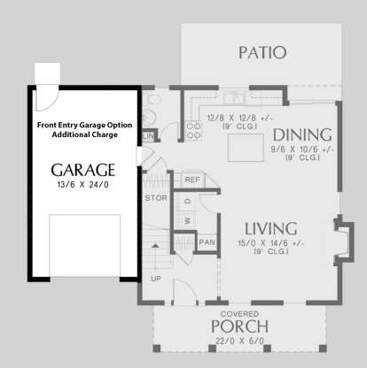 Front Entry Garage Option for House Plan #2559-00849