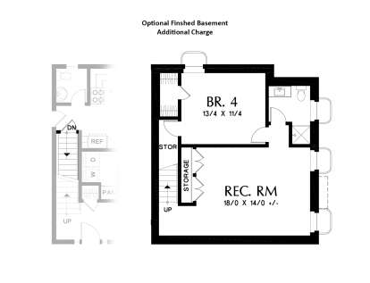 Optional Finished Basement for House Plan #2559-00849