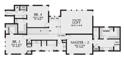 Second Floor for House Plan #2559-00850