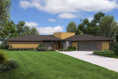 Contemporary House Plan #2559-00852 Elevation Photo