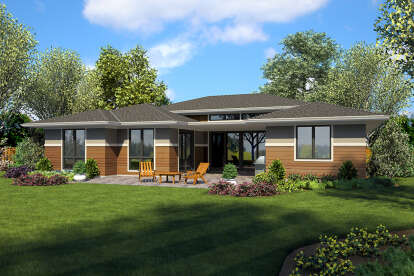 Prairie House Plan #2559-00855 Elevation Photo