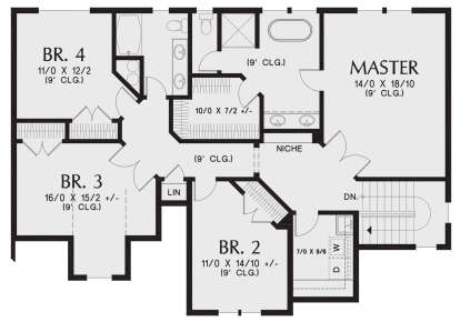 Second Floor for House Plan #2559-00860