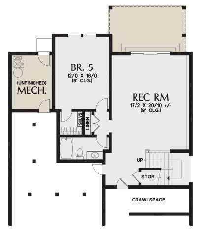 Basement for House Plan #2559-00863
