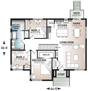 Main Floor for House Plan #034-01278