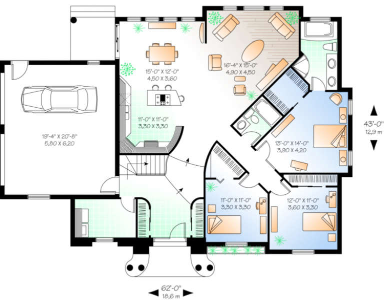 House Plan House Plan #248 Drawing 1