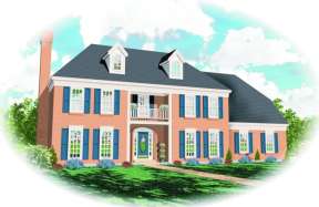 Traditional House Plan #053-00233 Elevation Photo