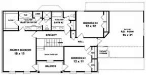 Second Floor for House Plan #053-00233