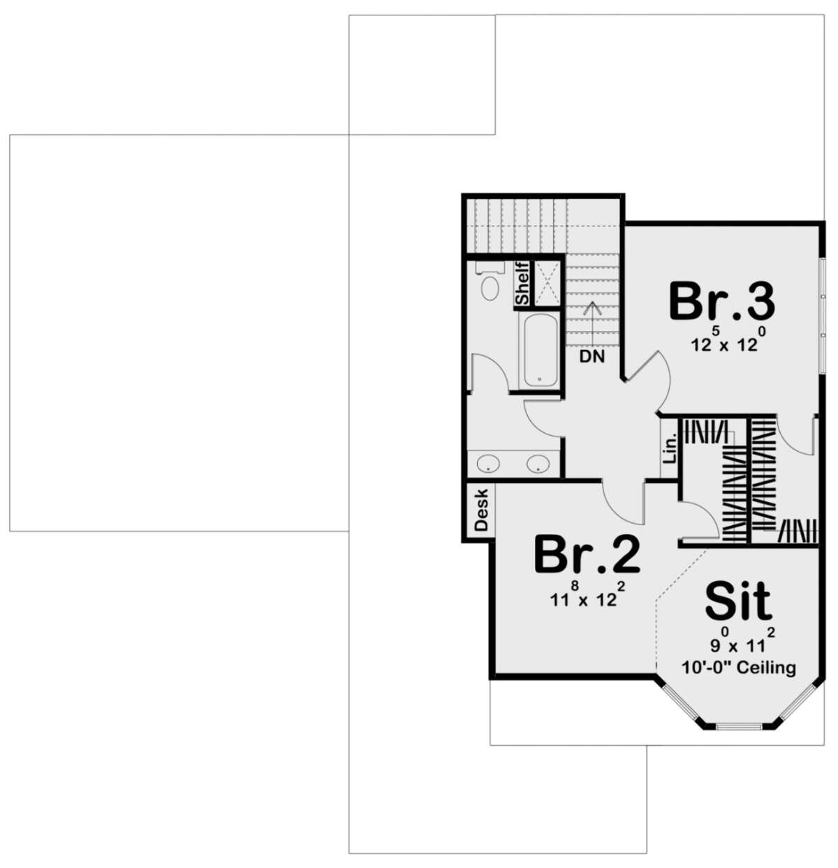 Second Floor for House Plan #963-00446
