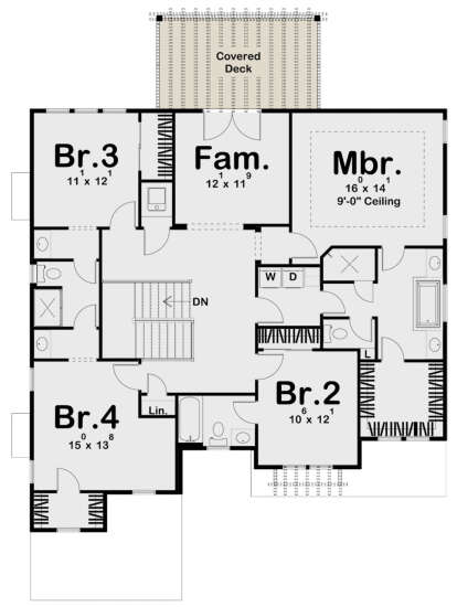 Second Floor for House Plan #963-00447