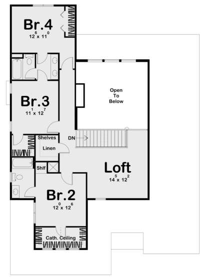 Second Floor for House Plan #963-00448
