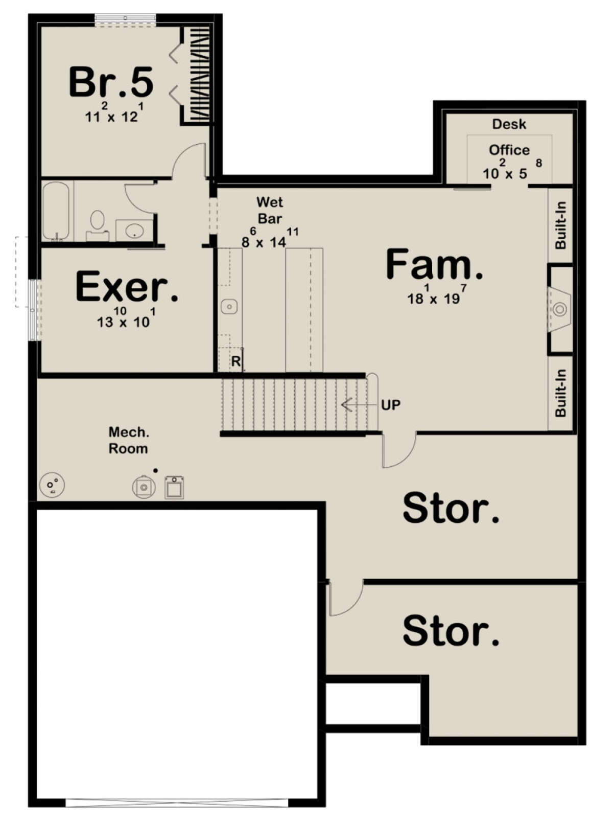 Basement for House Plan #963-00448
