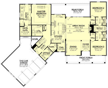 Main Floor for House Plan #041-00232