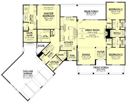 Main Floor for House Plan #041-00232