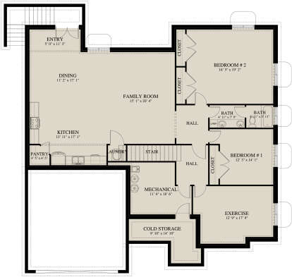 Basement for House Plan #2802-00069