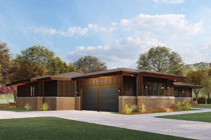 Contemporary House Plan #8318-00168 Elevation Photo