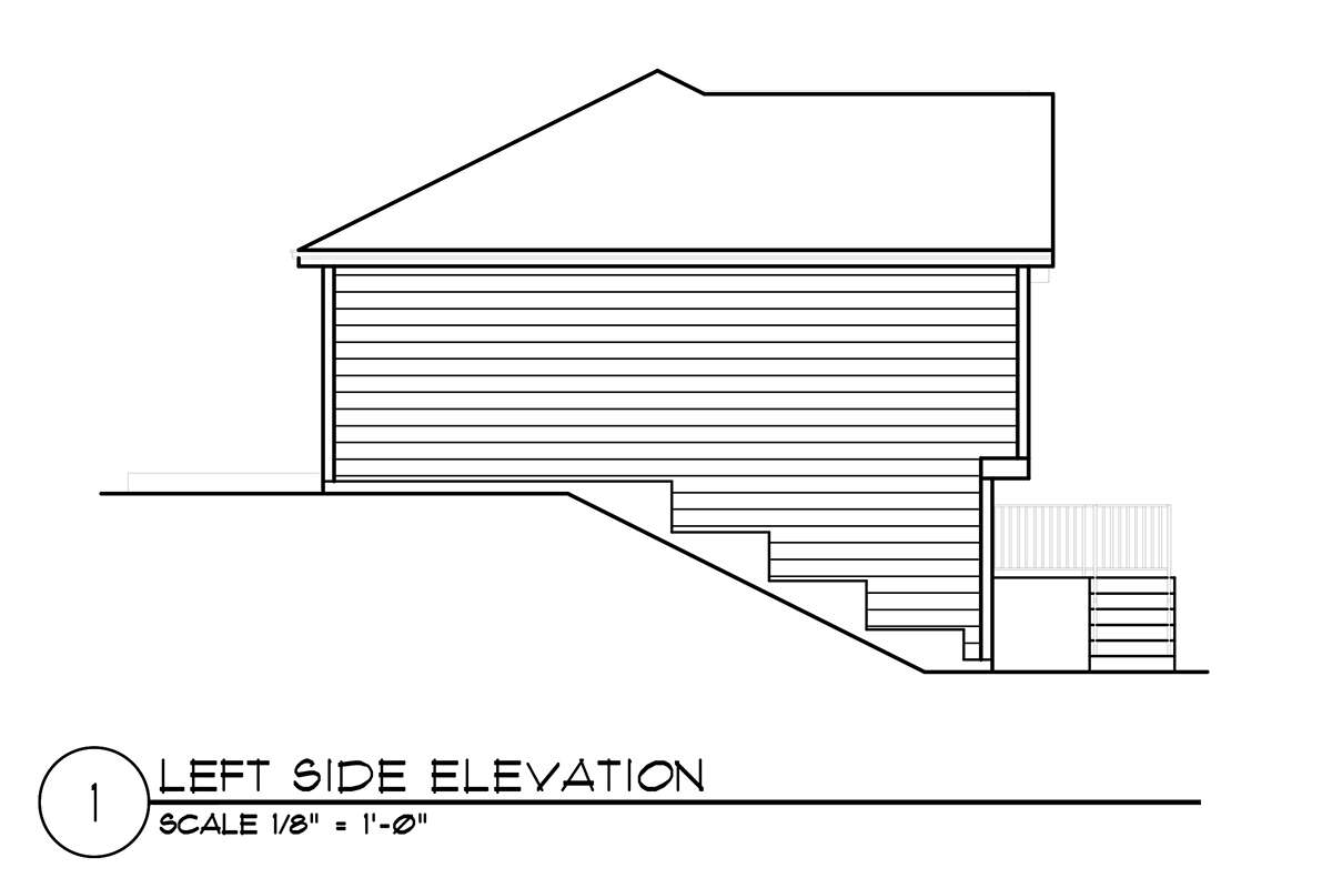 Split Foyer House Plan #340-00032 Elevation Photo