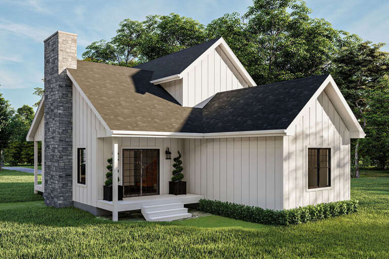 Narrow Lot House Plan #963-00449 Elevation Photo