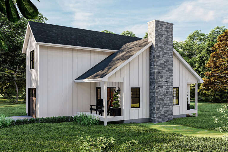Narrow Lot House Plan #963-00449 Elevation Photo