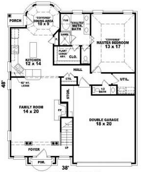 First Floor for House Plan #053-00235
