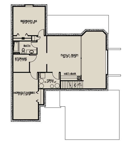 Basement for House Plan #5032-00037