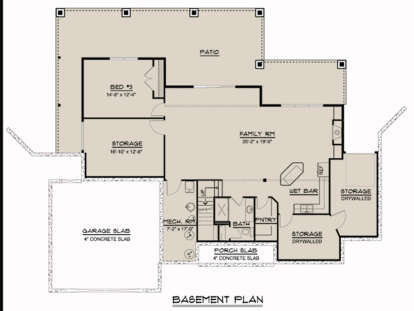 Basement for House Plan #5032-00039