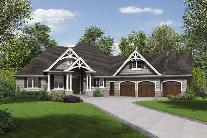 Craftsman House Plan #2559-00874 Elevation Photo