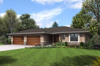 Ranch House Plan #2559-00876 Elevation Photo