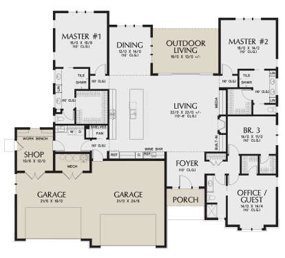 Main Floor for House Plan #2559-00876