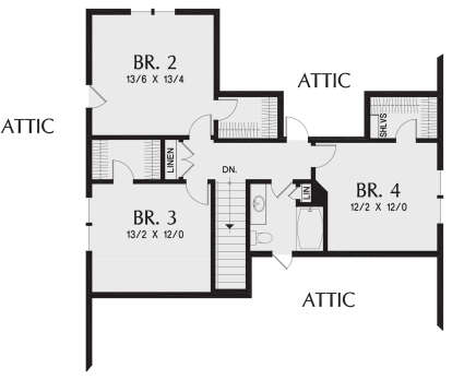 Second Floor for House Plan #2559-00880