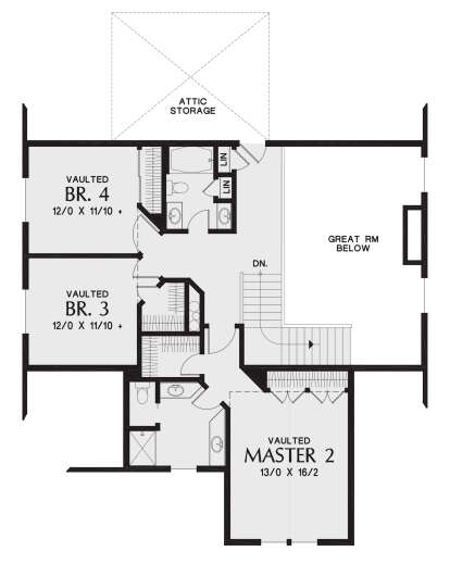 Second Floor for House Plan #2559-00881
