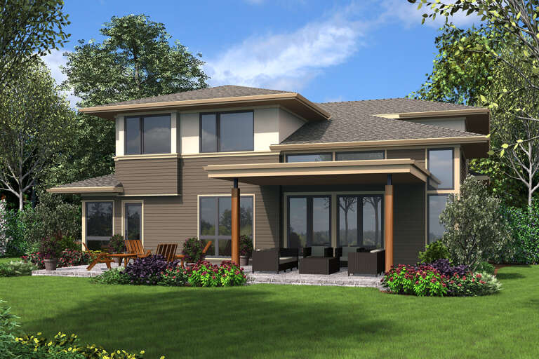 Contemporary House Plan #2559-00882 Elevation Photo