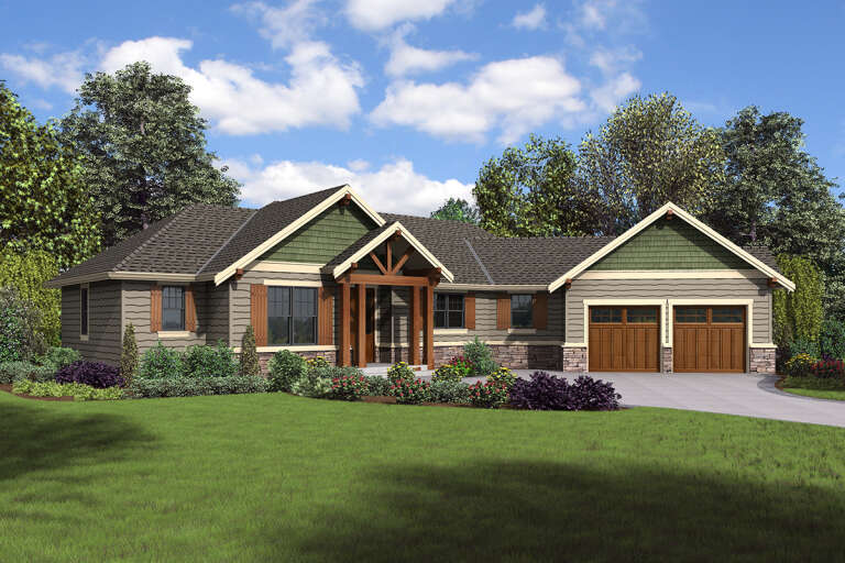 Craftsman House Plan #2559-00883 Elevation Photo