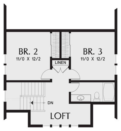 Second Floor for House Plan #2559-00884