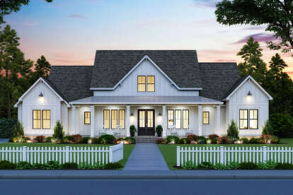 Modern Farmhouse House Plan #4534-00039 Elevation Photo