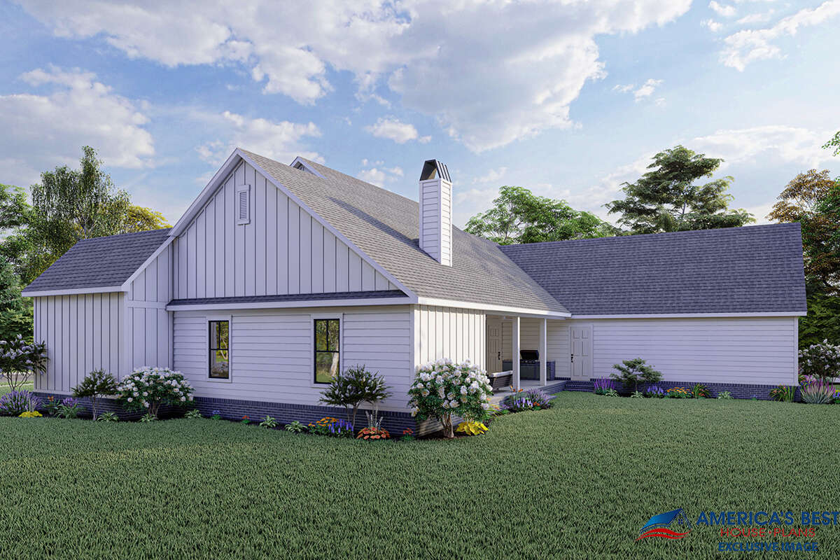 Modern Farmhouse House Plan #4534-00039 Elevation Photo