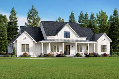 Modern Farmhouse House Plan #4534-00039 Elevation Photo