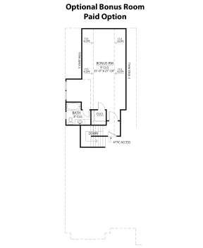 Optional Bonus Room for House Plan #4534-00039