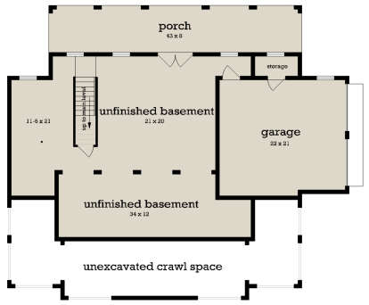 Basement for House Plan #048-00275