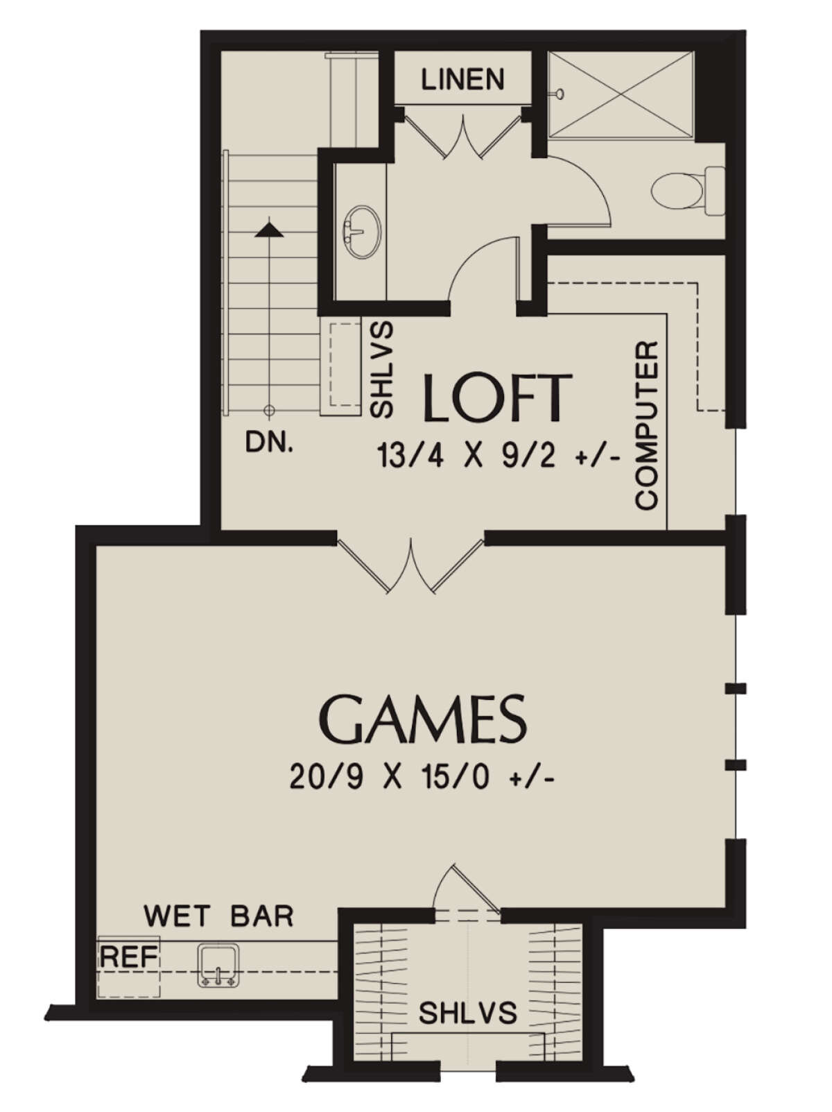 Bonus Space for House Plan #2559-00890