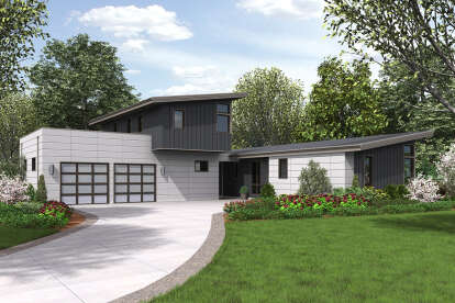 Contemporary House Plan #2559-00892 Elevation Photo