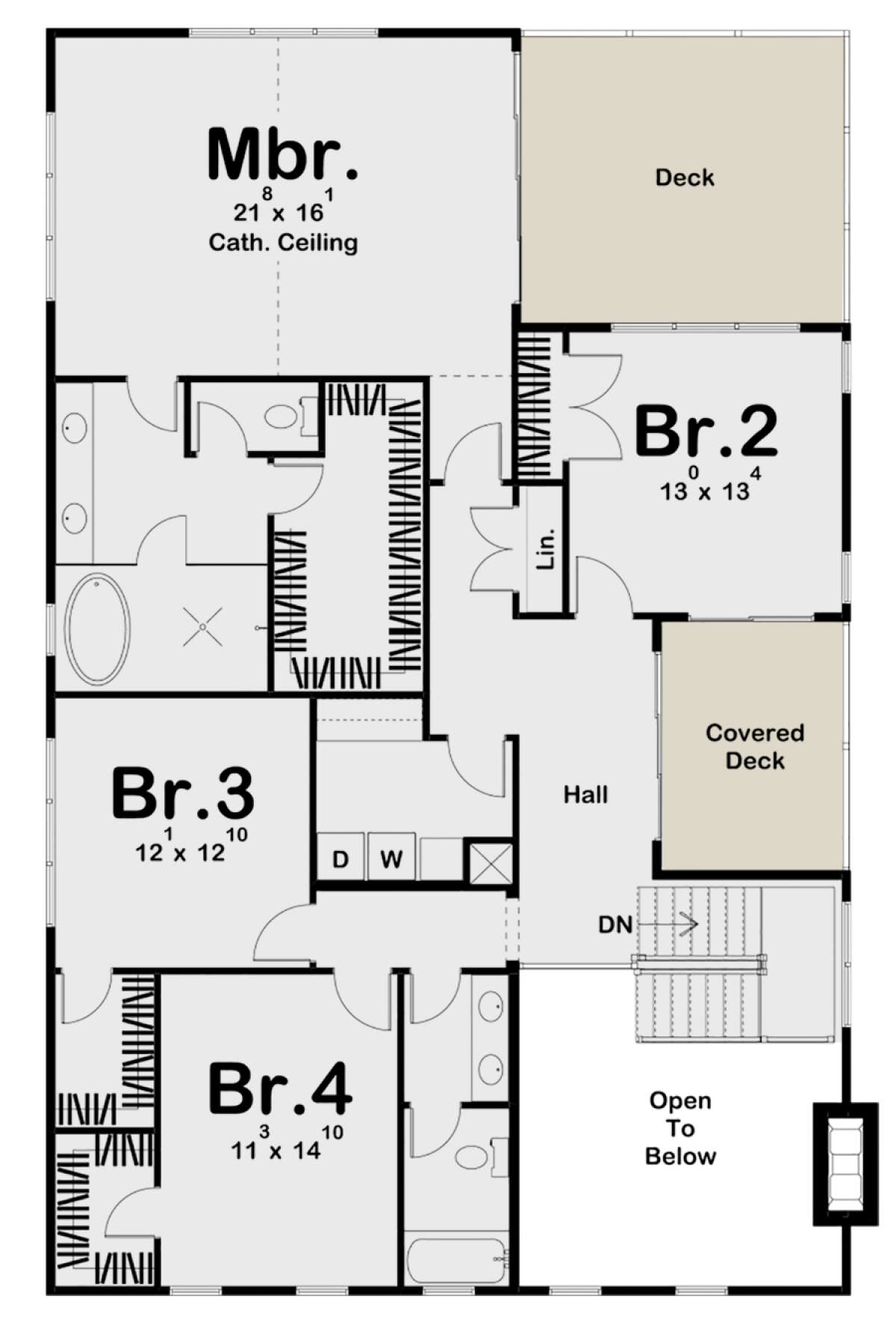Second Floor for House Plan #963-00450